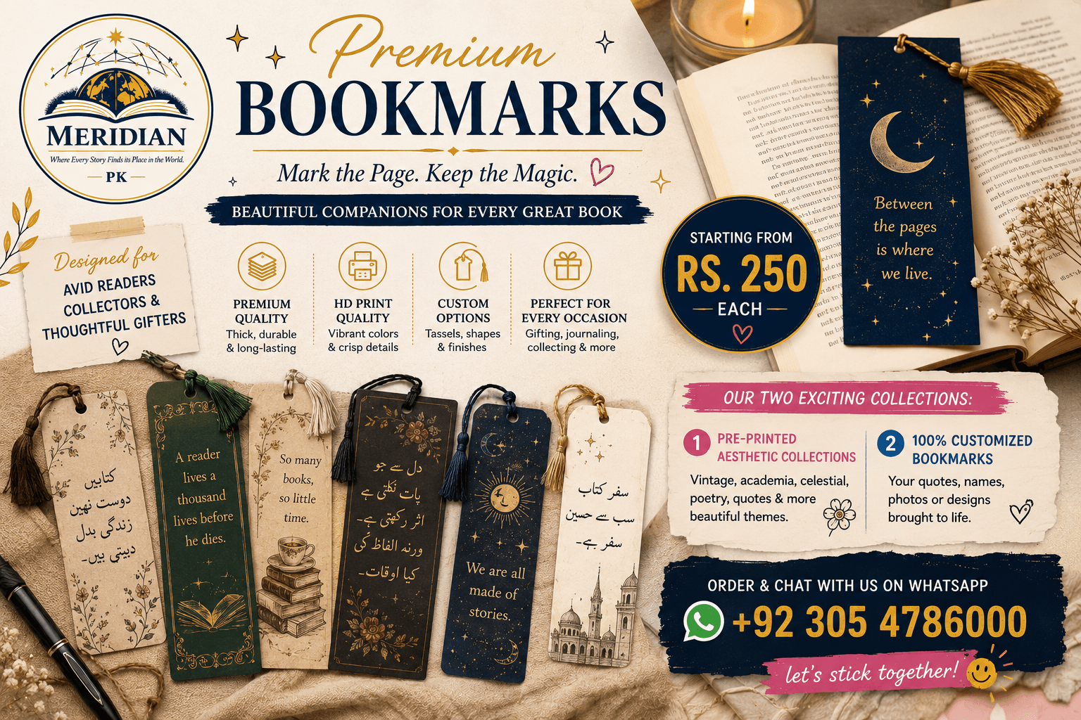 Premium Bookmarks (Custom & Pre-Printed)