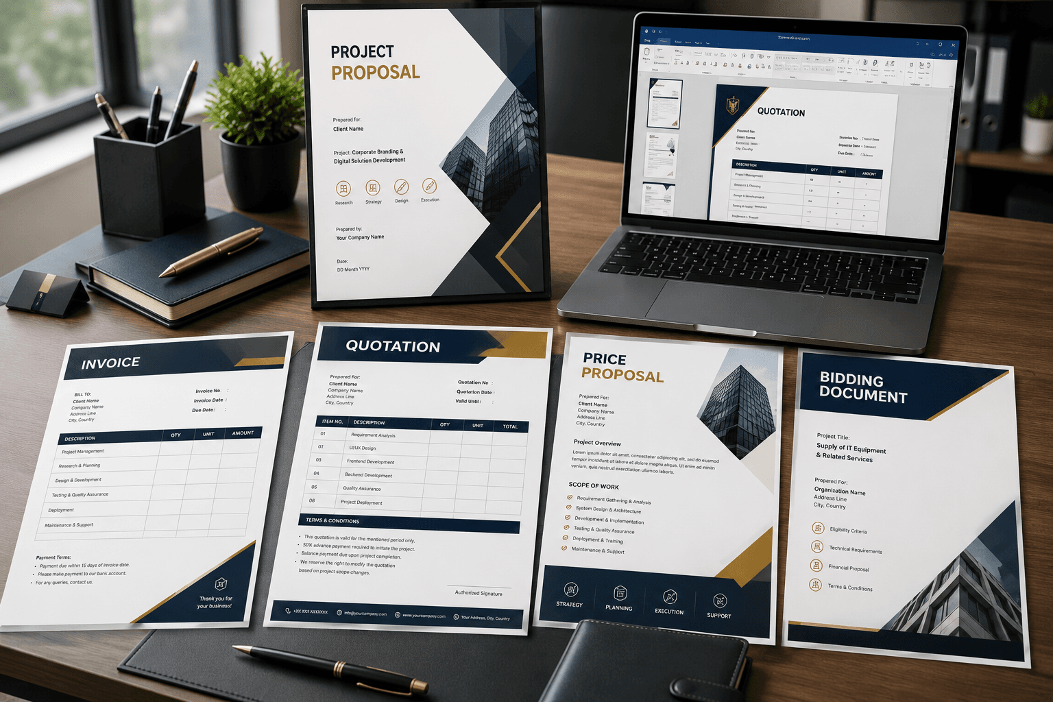 Professional Quotation & Invoice Layouts
